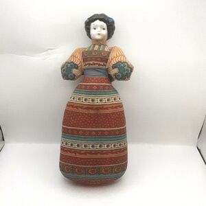 Vintage Avon American Heirloom Collection Porcelain Head Pin Cushion Doll